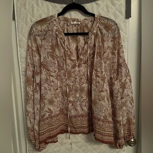 NWOT Blu Pepper Peasant Blouse